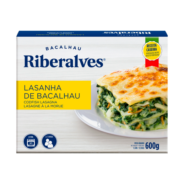 Riberalves Lasanha De Bacalhau 12X600Grs Cx7.2Kg