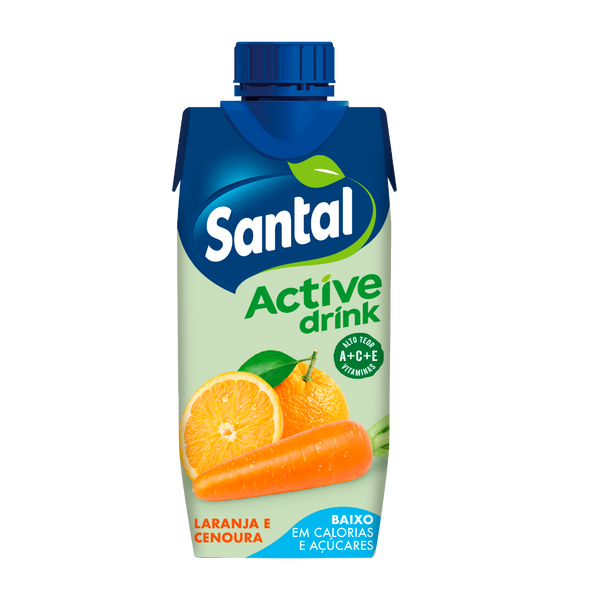 Santal Act Bebida Naranja/Zanahoria - Azúcar 330Ml (Cx18)