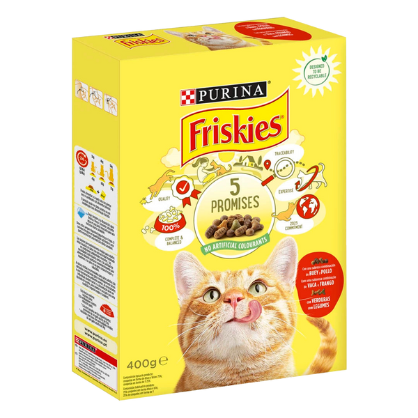 Gato Seco Friskies Adulto Vaca E Frango 400Grs (Cx20)