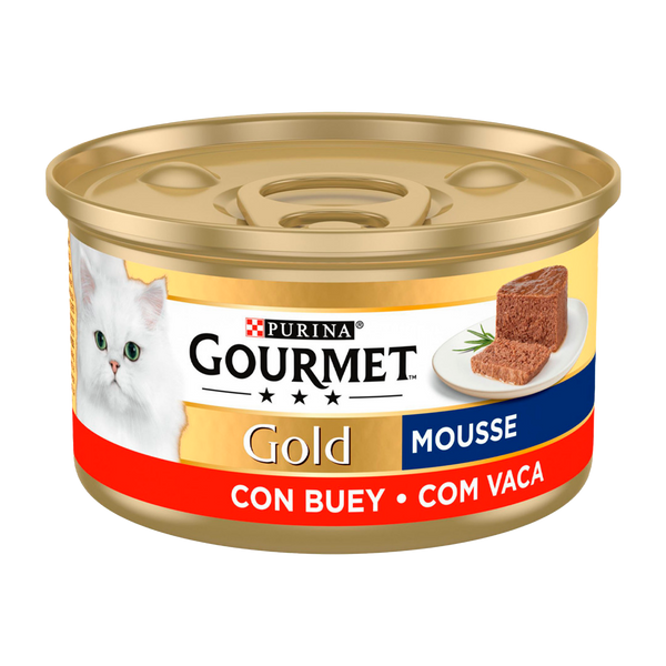 Gato Humido Gourmet Gold Mousse Vaca 85Grs (Cx24)