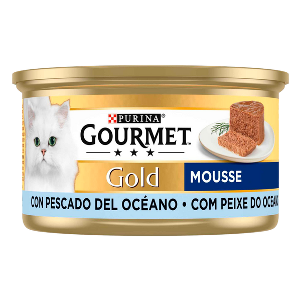 Gato Humido Gourmet Gold Mousse Peixe Oceano 85Grs (Cx24)