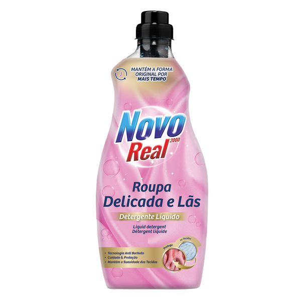 Novo Real Detergente Liquido Roupas Delicadas & Lã 1,5L (Cx8