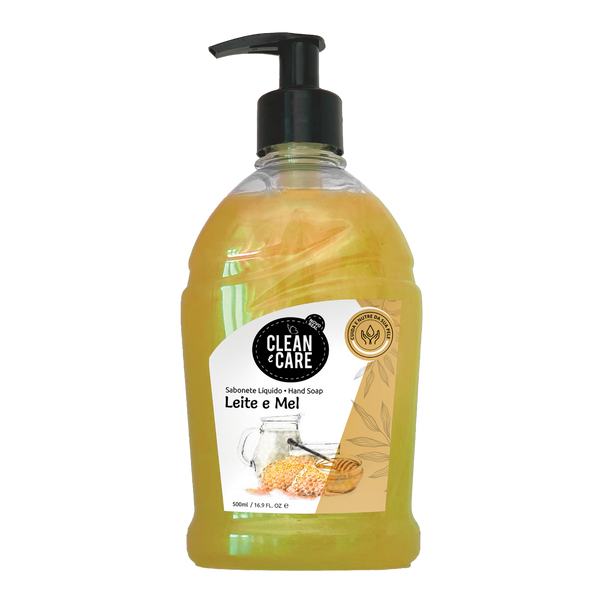 Clean & Care Sabonete Liquido Leite E Mel 500Ml (Cx6)