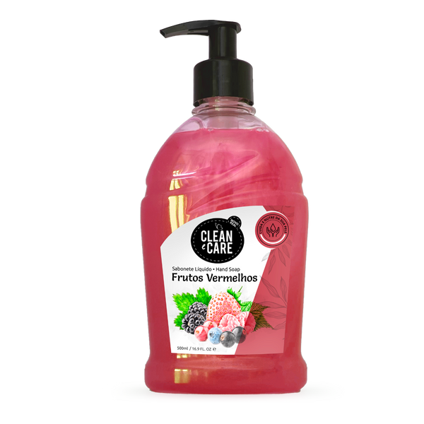 Clean & Care Sabonete Liquido Frutos Vermelhos 500Ml (Cx6)