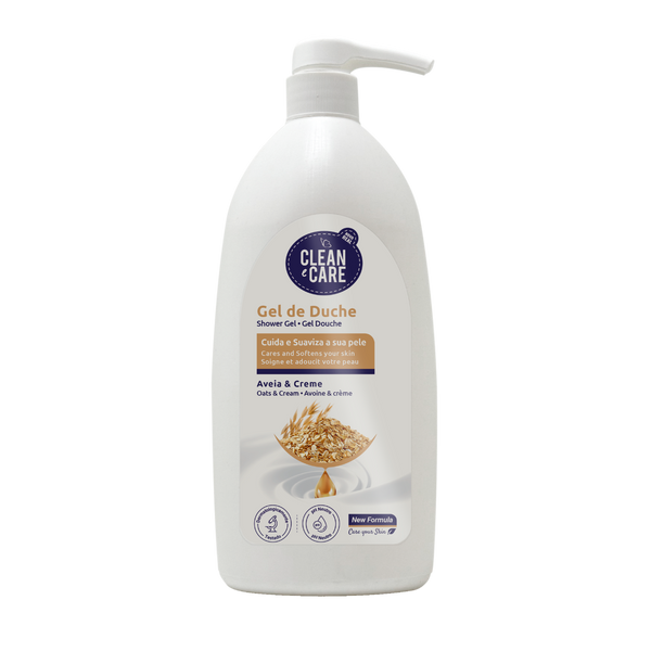 Clean & Care Gel De Banho Aveia E Creme 900Ml (Cx6)