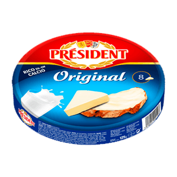 Queijo Fundido Original President 8 Porções 140Grs (Cx48)