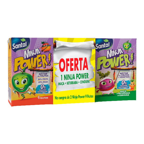 Pack 2Und Santal Nectar Ninja Power 9Frutos+1Santal Vegetais