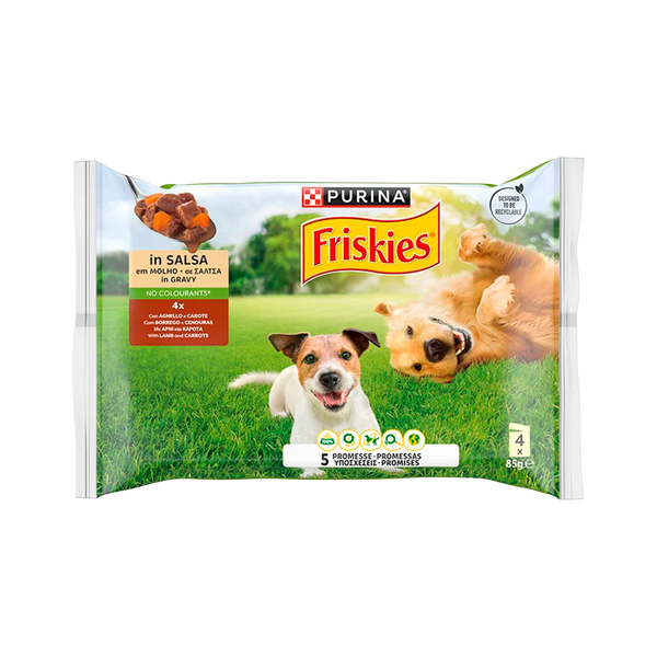 Friskies Cão Hum. Adulto Borrego Em Molho 4X85Grs Cx12