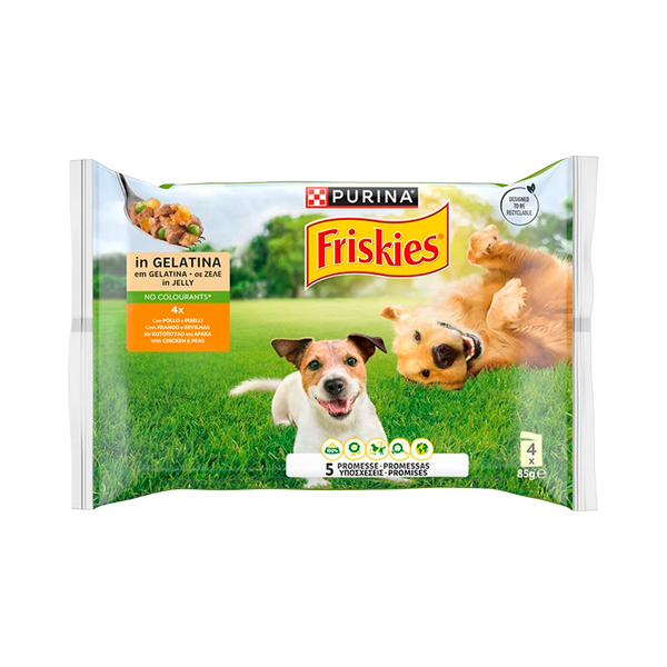 Friskies Cão Hum. Adulto Frango Em Gelatina 4X85Grs Cx12