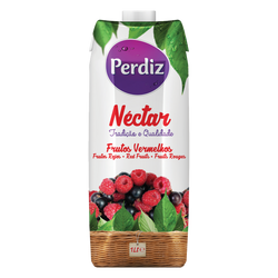 Perdiz Nectar Frutos Vermelhos Brick 1 Litro (Cx 10 Pct)