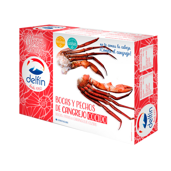 Bocas E Peito De Caranguejo Cozido Delfin Cong. 1Kg (Cx4)