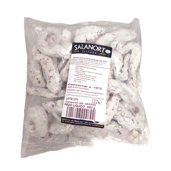 Tentaculo Polvo Coz. Enfarinhado P/Fritar Salanort Cong. 1Kg