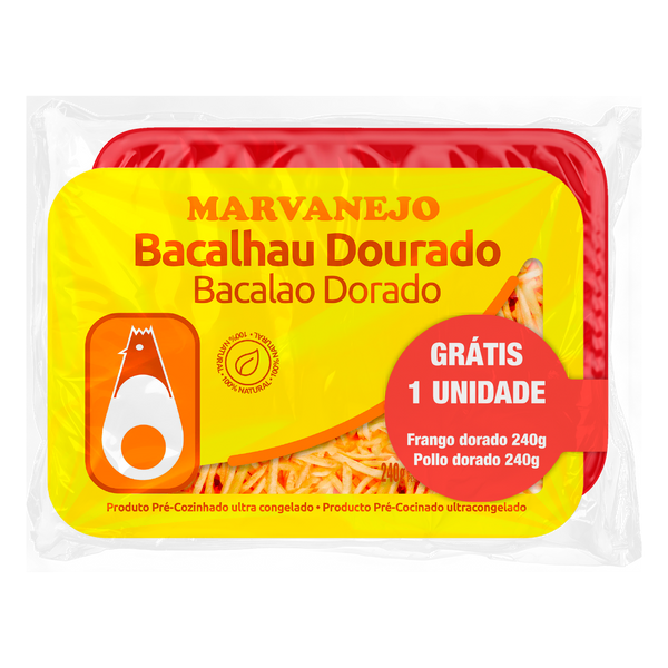 Pack 1 Frango Dourado + 1 Bacalhau Dourado 240Gr Cx6Pack