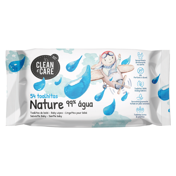 Nr Clean E Care Toalhitas Bebe 99% Agua 54Und (Cx14)