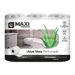 Papel Limpabem Max Premium Hig. Aloe Vera 6 Rollos Bolsa 7 Unidades