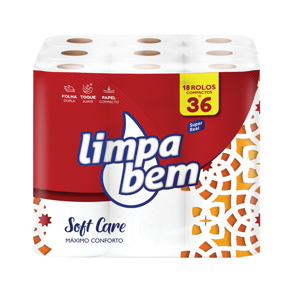 Limpabem Maxi Premium Papel Higiénico 2F 18=36Rolos