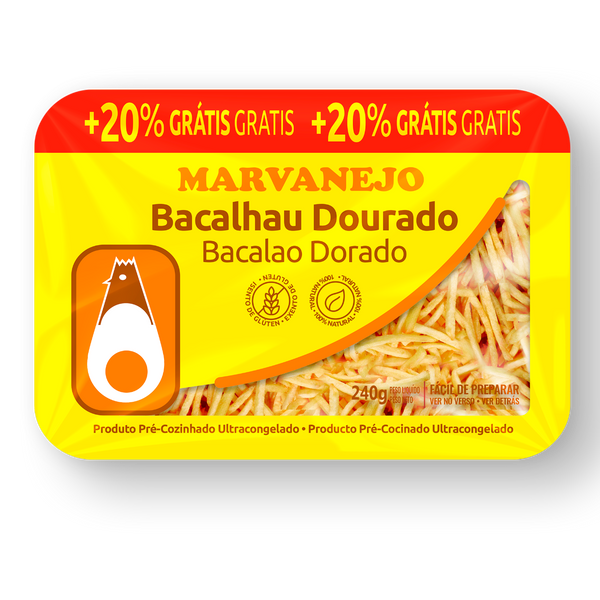 Bacalhau Dourado Marvanejo 240Gr +20% Pack 2 (Cx 6 Packs)