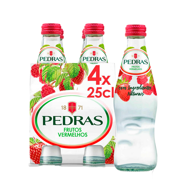 Agua Das Pedras Frutos Vermelhos 0.25Cl X 4Gf (Cx 6 Pack)