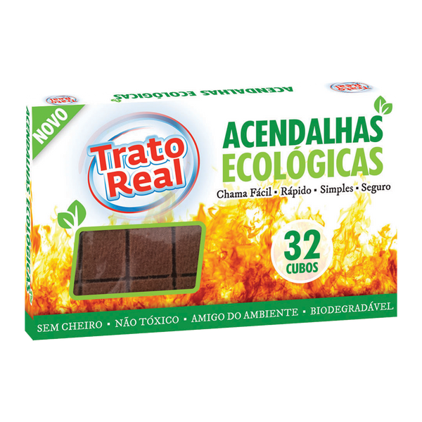 Trato Real Acendalhas Ecologicas 32 Cubos Cx 24Pct