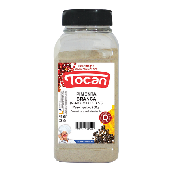 Tocan Pimenta Branca Moida Pet 750Grs (Cx6)