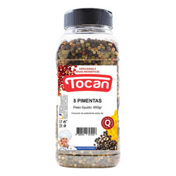 Tocan Mistura 5 Pimentas Pet 650Grs (Cx6)