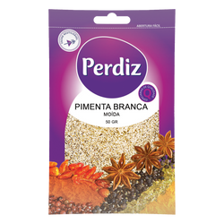 Perdiz Pimenta Branca Moida Saq. 50Grs (Cx15)