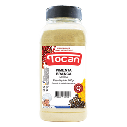 Tocan Pimenta Branca Imp. Moida Pet 600Grs (Cx6)