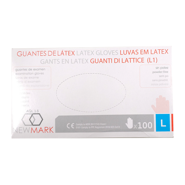 Newmark Luvas Latex S/Pó  Tamanho L Cx100Und (Cx10)