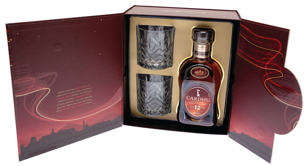Pack 1 Grf Whisky Cardhu 12 Anos 70Cl 40º + 2 Copos