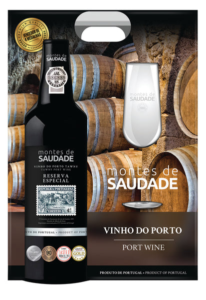 Pack 1Grf Vinho Porto Montes De Saudade Res 75Cl 19.5º+1Copo