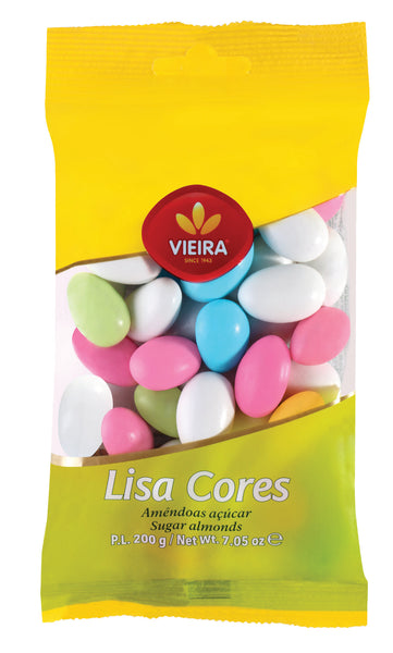 Amendoas Vieira Lisa Cores Saq 200Gr (Cx15)